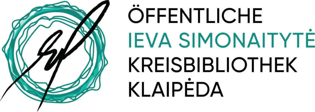 Logo Öffentliche Ieva-Simonaitytė-Kreisbibliothek Klaipėda / Klaipėdos apskrities viešoji Ievos Simonaitytės biblioteka